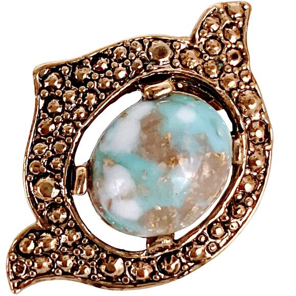 VTG 1960s 1970s Signed Sarah Coventry Earrings Gold Tone Mod Clip On Sculptural - Picture 3 of 10